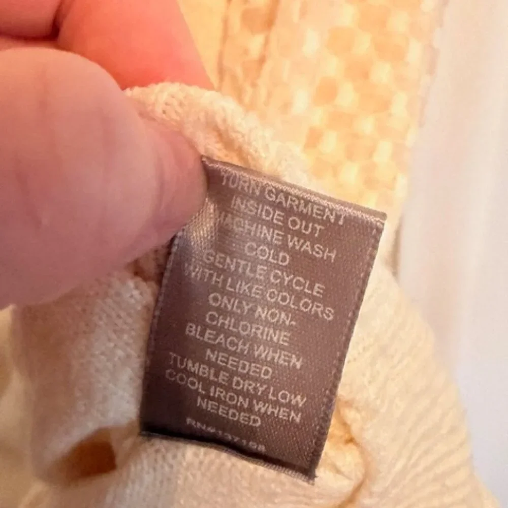 Marled Reunited Clothing Sheer Sleeve Turtleneck White Women’s XL - Picture 5 of 6